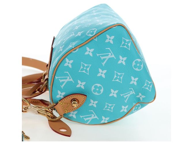 Borsa LOUIS VUITTON Speedy P9 Bandouliere 25 Turquoise Blue M11561 Auth BA15809SM Turchese Monogramma - vista 3