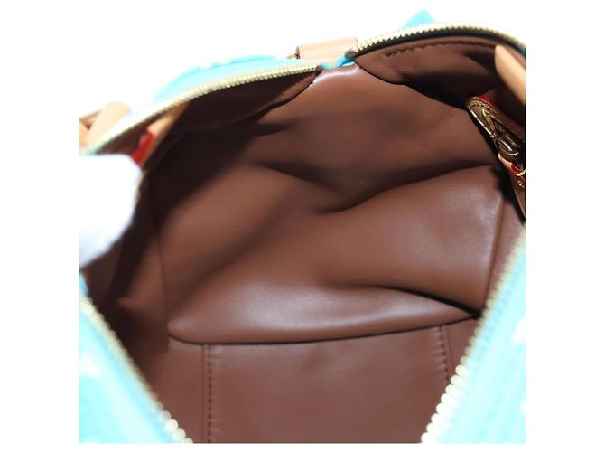 Borsa LOUIS VUITTON Speedy P9 Bandouliere 25 Turquoise Blue M11561 Auth BA15809SM Turchese Monogramma - vista 32