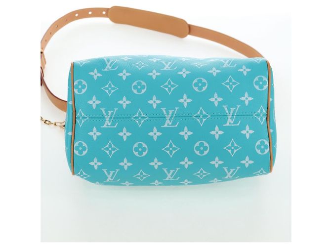 Borsa LOUIS VUITTON Speedy P9 Bandouliere 25 Turquoise Blue M11561 Auth BA15809SM Turchese Monogramma - vista 5