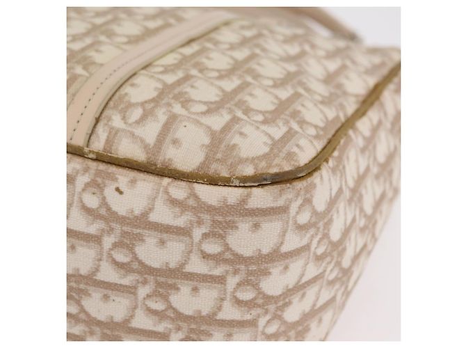 Borsa Tote a catena Christian Dior Trotter Canvas PVC Avorio Argento Auth 206261A Crudo - vista 20
