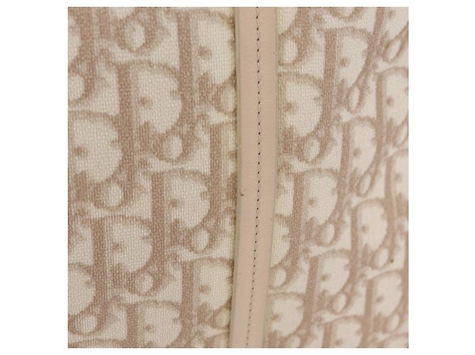 Borsa Tote a catena Christian Dior Trotter Canvas PVC Avorio Argento Auth 206261A Crudo - vista 3