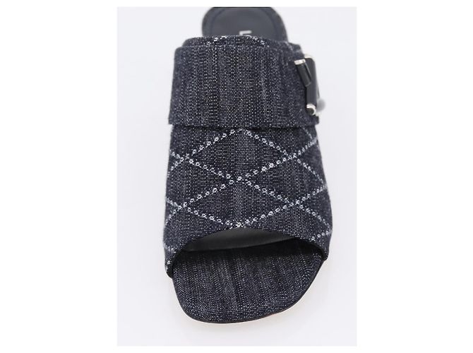 LOUIS VUITTON Sandalen Denim 36 Blue LV Auth 204934M Blau - Ansicht 11