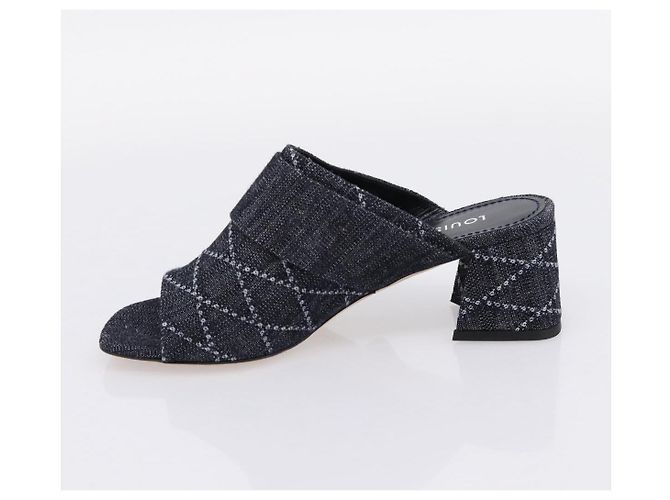 LOUIS VUITTON Sandalen Denim 36 Blue LV Auth 204934M Blau - Ansicht 15