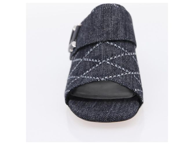 LOUIS VUITTON Sandalen Denim 36 Blue LV Auth 204934M Blau - Ansicht 17