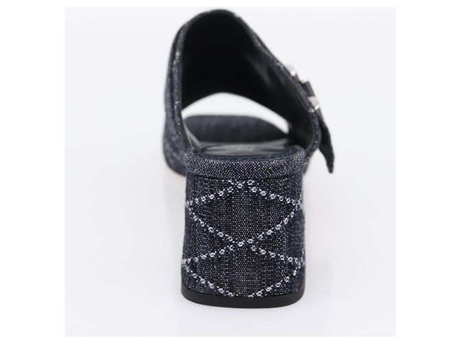 LOUIS VUITTON Sandalen Denim 36 Blue LV Auth 204934M Blau - Ansicht 18