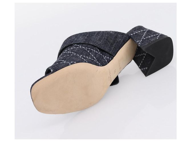 LOUIS VUITTON Sandalen Denim 36 Blue LV Auth 204934M Blau - Ansicht 19