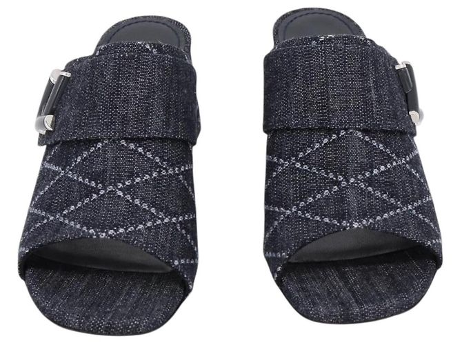 LOUIS VUITTON Sandalen Denim 36 Blue LV Auth 204934M Blau - Ansicht 2