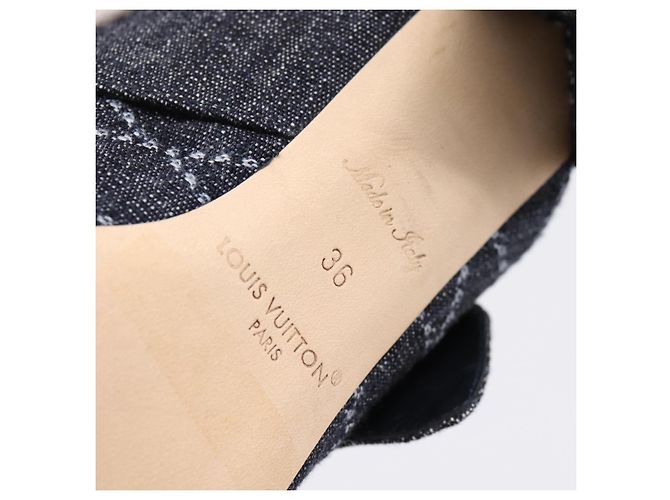 LOUIS VUITTON Sandalen Denim 36 Blue LV Auth 204934M Blau - Ansicht 20