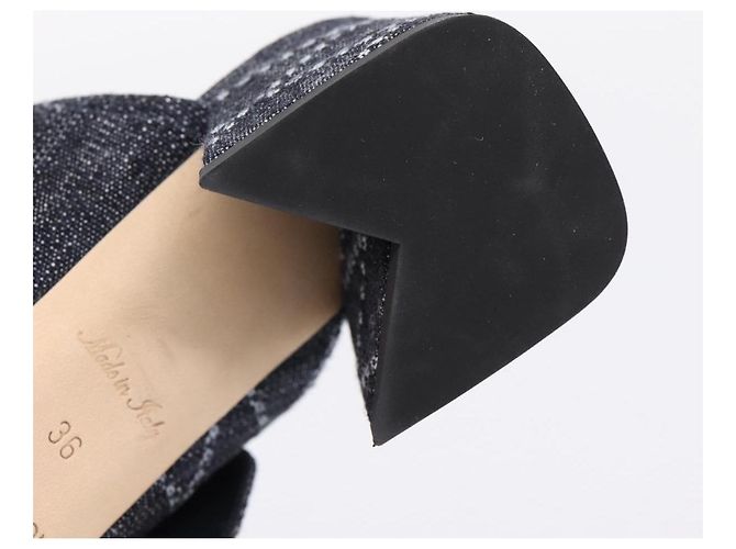 LOUIS VUITTON Sandalen Denim 36 Blue LV Auth 204934M Blau - Ansicht 21