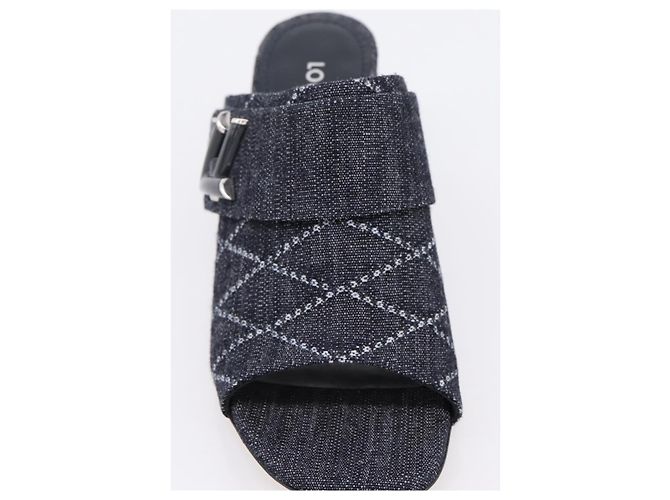 LOUIS VUITTON Sandalen Denim 36 Blue LV Auth 204934M Blau - Ansicht 22