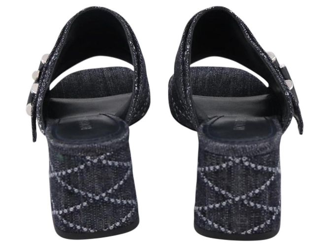 LOUIS VUITTON Sandalen Denim 36 Blue LV Auth 204934M Blau - Ansicht 3