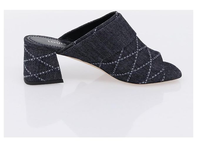 LOUIS VUITTON Sandalen Denim 36 Blue LV Auth 204934M Blau - Ansicht 4