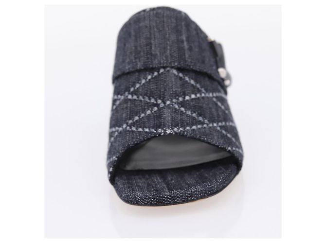 LOUIS VUITTON Sandalen Denim 36 Blue LV Auth 204934M Blau - Ansicht 6