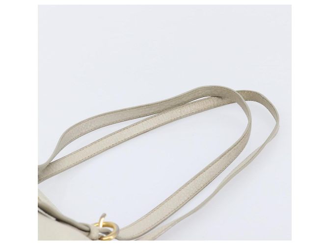 Bolso Tote Miu Miu Cuero 2way White Gold Auth 206037A Blanco Dorado - vista 15