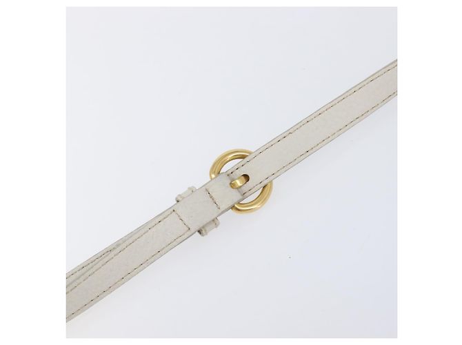 Bolso Tote Miu Miu Cuero 2way White Gold Auth 206037A Blanco Dorado - vista 17