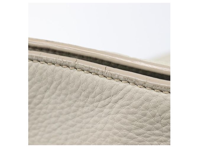Bolso Tote Miu Miu Cuero 2way White Gold Auth 206037A Blanco Dorado - vista 9