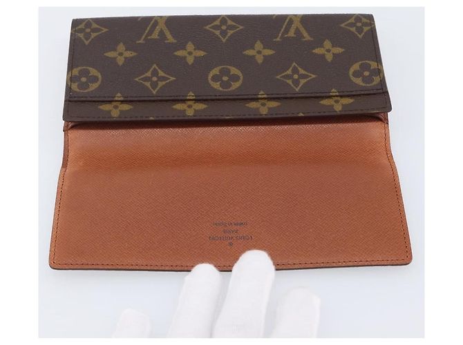 LOUIS VUITTON Monogram Porte En 3 Credit Long Wallet M61818 LV Auth 206092V Monograma - vista 8