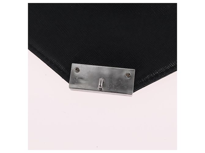 Borsa a pochette BURBERRY in pelle nera e argento Auth 203385 Nero - vista 11