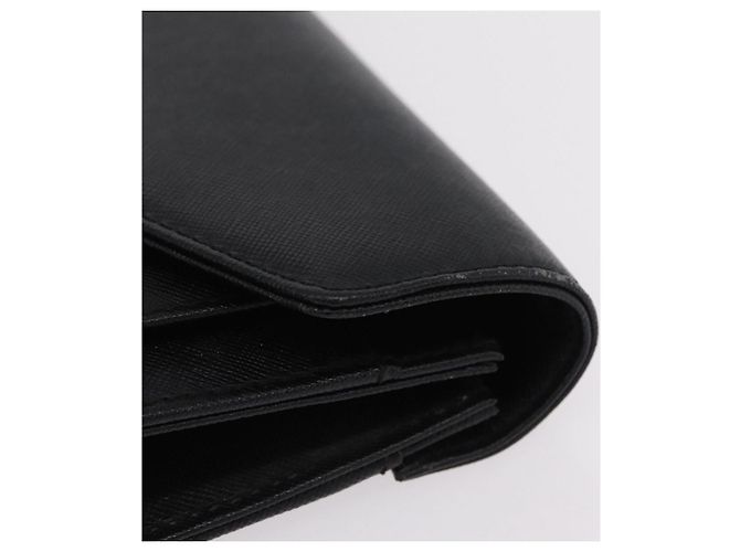 Borsa a pochette BURBERRY in pelle nera e argento Auth 203385 Nero - vista 4