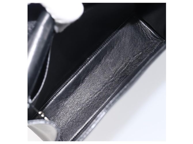 CHANEL COCO Mark Chain Handtasche aus Lackleder Schwarz Silber CC Auth bs37188 - Ansicht 10