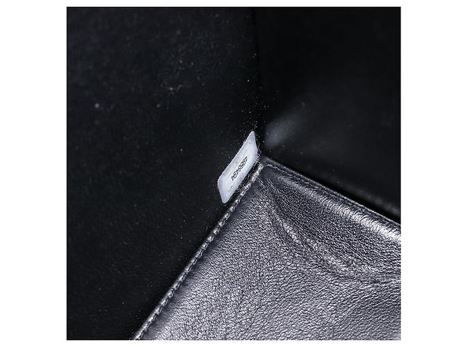 CHANEL COCO Mark Chain Handtasche aus Lackleder Schwarz Silber CC Auth bs37188 - Ansicht 11