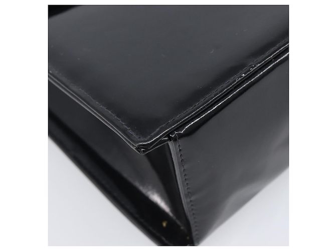 CHANEL COCO Mark Chain Handtasche aus Lackleder Schwarz Silber CC Auth bs37188 - Ansicht 17
