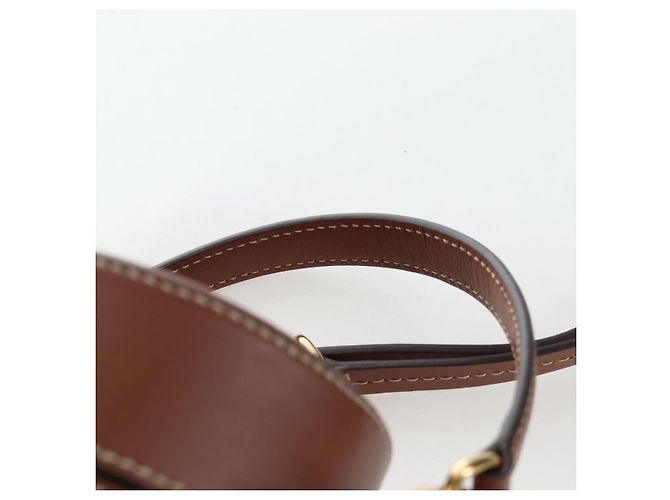 Borsa a mano Miu Miu in pelle 2way marrone tono oro Auth bs37103M - vista 14
