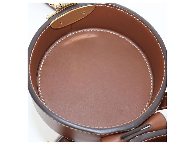 Borsa a mano Miu Miu in pelle 2way marrone tono oro Auth bs37103M - vista 26