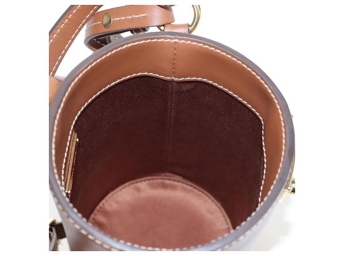 Borsa a mano Miu Miu in pelle 2way marrone tono oro Auth bs37103M - vista 28