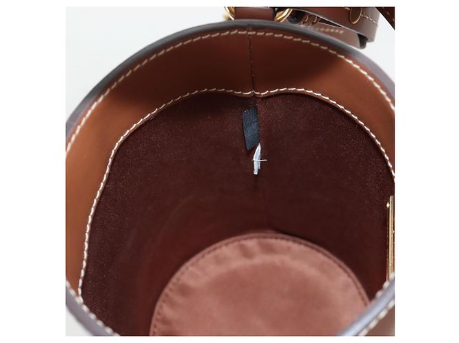 Borsa a mano Miu Miu in pelle 2way marrone tono oro Auth bs37103M - vista 29
