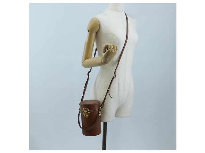 Borsa a mano Miu Miu in pelle 2way marrone tono oro Auth bs37103M - vista 30