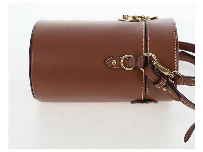 Borsa a mano Miu Miu in pelle 2way marrone tono oro Auth bs37103M - vista 4