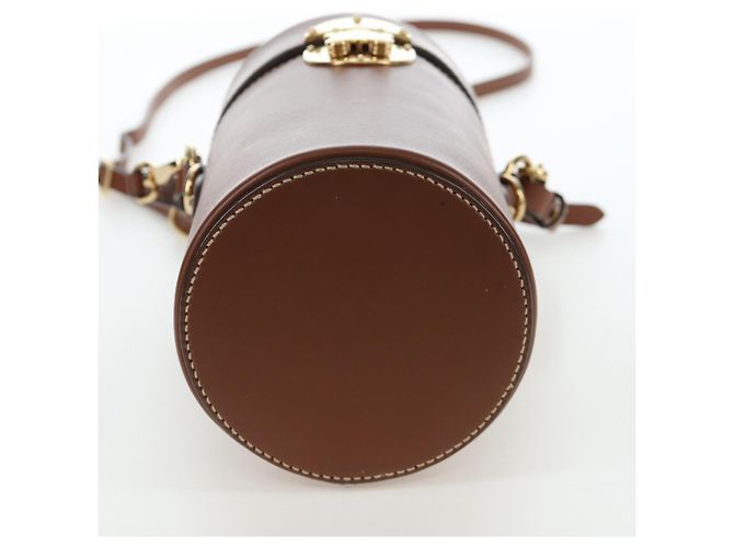 Borsa a mano Miu Miu in pelle 2way marrone tono oro Auth bs37103M - vista 5