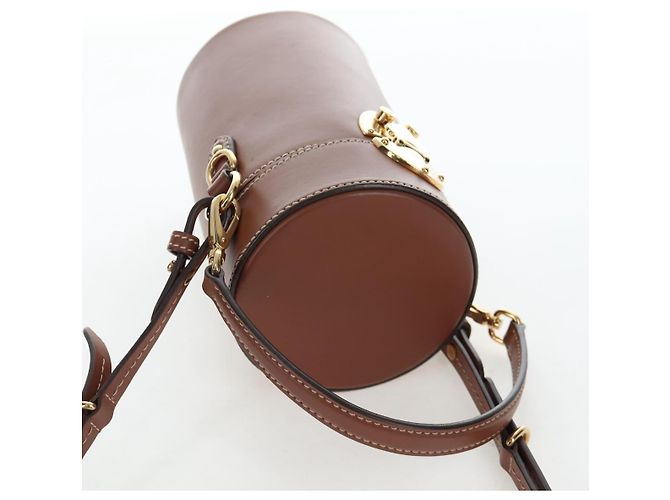 Borsa a mano Miu Miu in pelle 2way marrone tono oro Auth bs37103M - vista 6