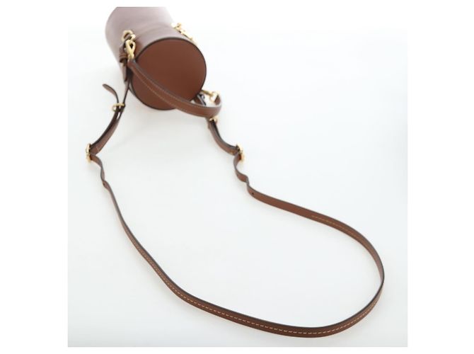 Borsa a mano Miu Miu in pelle 2way marrone tono oro Auth bs37103M - vista 8