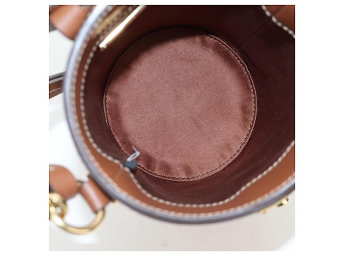 Borsa a mano Miu Miu in pelle 2way marrone tono oro Auth bs37103M - vista 9