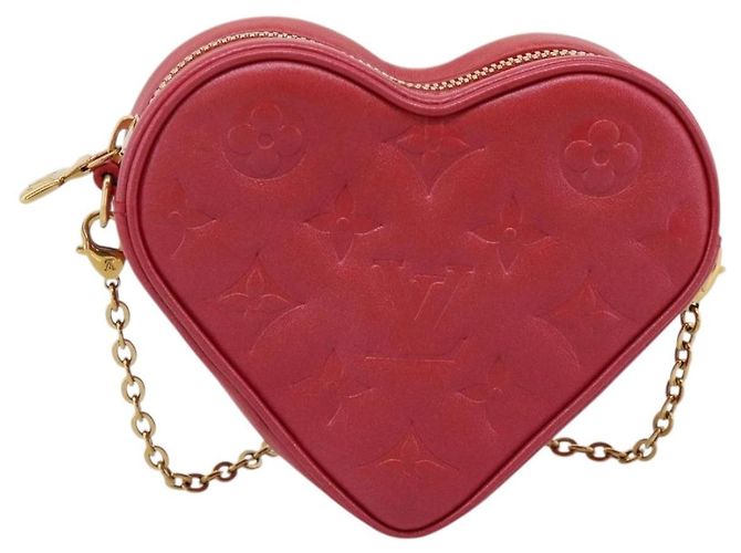 LOUIS VUITTON Collezione Falling In Love Hearton Pouch M80837 LV Auth ka6395M Rosso D'oro - vista 13
