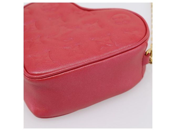 LOUIS VUITTON Collezione Falling In Love Hearton Pouch M80837 LV Auth ka6395M Rosso D'oro - vista 14