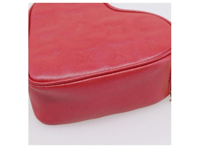 LOUIS VUITTON Collezione Falling In Love Hearton Pouch M80837 LV Auth ka6395M Rosso D'oro - vista 16