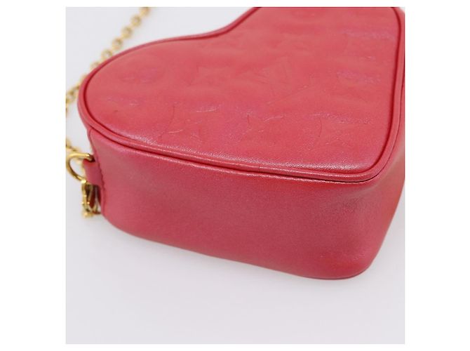 LOUIS VUITTON Collezione Falling In Love Hearton Pouch M80837 LV Auth ka6395M Rosso D'oro - vista 17