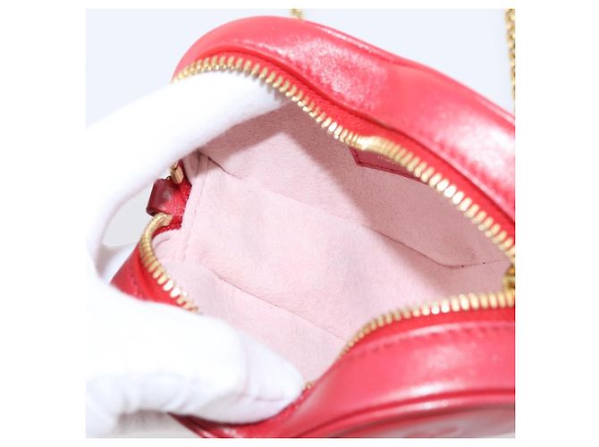 LOUIS VUITTON Collezione Falling In Love Hearton Pouch M80837 LV Auth ka6395M Rosso D'oro - vista 19