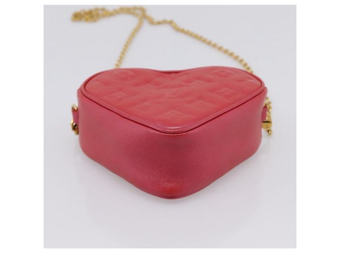 LOUIS VUITTON Collezione Falling In Love Hearton Pouch M80837 LV Auth ka6395M Rosso D'oro - vista 5