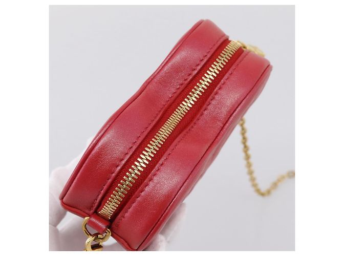 LOUIS VUITTON Collezione Falling In Love Hearton Pouch M80837 LV Auth ka6395M Rosso D'oro - vista 6