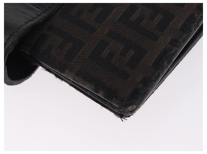 Funda de agenda FENDI Zucchino Canvas Navy Silver Auth bs37215 Plata Azul marino - vista 16
