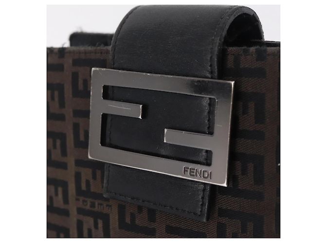 Funda de agenda FENDI Zucchino Canvas Navy Silver Auth bs37215 Plata Azul marino - vista 18