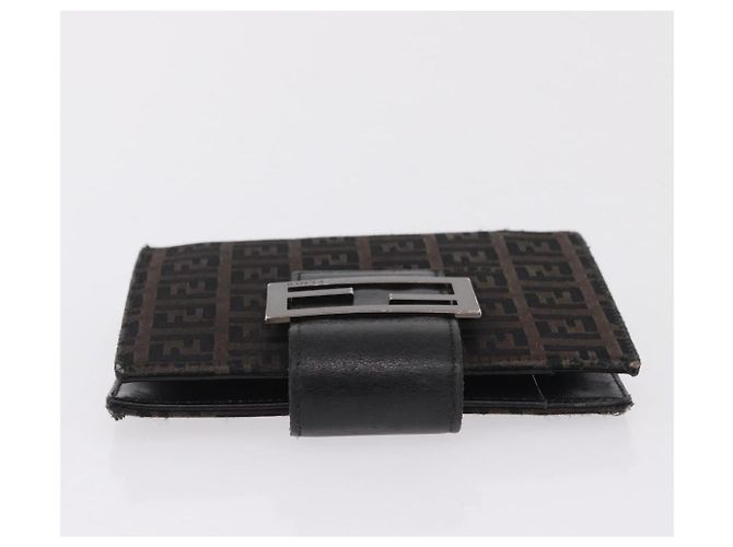 Funda de agenda FENDI Zucchino Canvas Navy Silver Auth bs37215 Plata Azul marino - vista 3