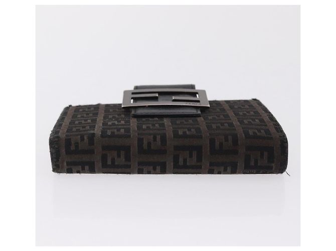 Funda de agenda FENDI Zucchino Canvas Navy Silver Auth bs37215 Plata Azul marino - vista 4