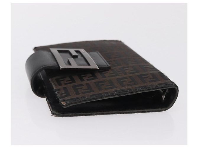 Funda de agenda FENDI Zucchino Canvas Navy Silver Auth bs37215 Plata Azul marino - vista 5