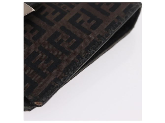 Funda de agenda FENDI Zucchino Canvas Navy Silver Auth bs37215 Plata Azul marino - vista 6