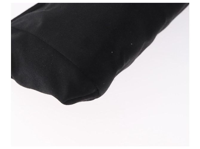 Borsa a Pochette Miu Miu Matelassé Raso Nero Oro Auth 206357A D'oro - vista 15